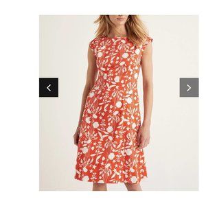 Boden Rosamund Garden Floral Fit Flare Dress Women's Size US 6 Petite New